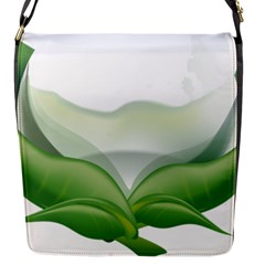 Pearl Drop Flower Plant Flap Messenger Bag (s) by Sapixe