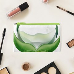 Pearl Drop Flower Plant Cosmetic Bag (xs) by Sapixe