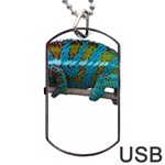 Reptile Lizard Animal Isolated Dog Tag USB Flash (Two Sides) Front