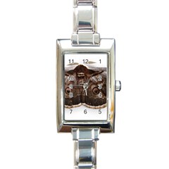 Night Butterfly Butterfly Giant Rectangle Italian Charm Watch by Sapixe