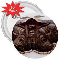 Night Butterfly Butterfly Giant 3  Buttons (10 Pack)  by Sapixe