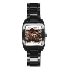 Night Butterfly Butterfly Giant Stainless Steel Barrel Watch by Sapixe