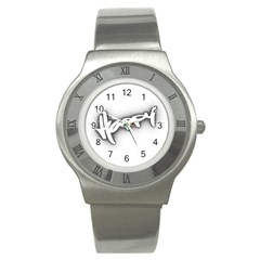 Lettering Points Creative Pen Dots Stainless Steel Watch by Sapixe