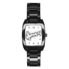 Lettering Points Creative Pen Dots Stainless Steel Barrel Watch by Sapixe