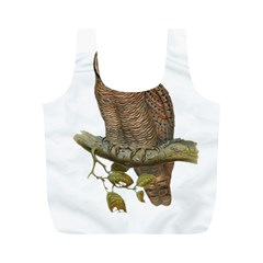 Bird Owl Animal Vintage Isolated Full Print Recycle Bags (m)  by Sapixe