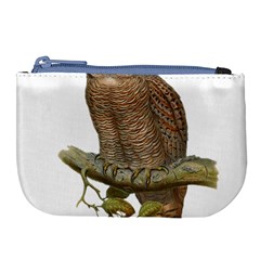 Bird Owl Animal Vintage Isolated Large Coin Purse by Sapixe