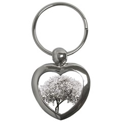 Nature Tree Blossom Bloom Cherry Key Chains (heart) 