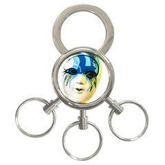 Porcelain Mask Minature Mask 3-ring Key Chains by Sapixe