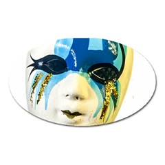 Porcelain Mask Minature Mask Oval Magnet by Sapixe