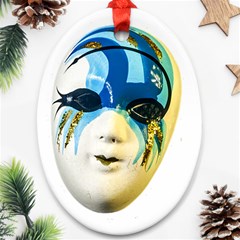 Porcelain Mask Minature Mask Ornament (oval) by Sapixe