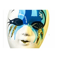 Porcelain Mask Minature Mask Double Sided Flano Blanket (mini)  by Sapixe