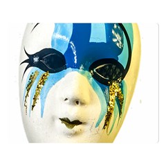 Porcelain Mask Minature Mask Double Sided Flano Blanket (large)  by Sapixe