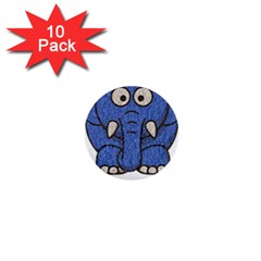 Elephant Animal Cartoon Elephants 1  Mini Buttons (10 Pack) 