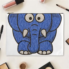 Elephant Animal Cartoon Elephants Cosmetic Bag (xl) by Sapixe