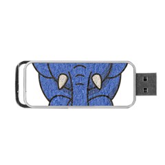 Elephant Animal Cartoon Elephants Portable Usb Flash (one Side) by Sapixe