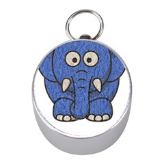 Elephant Animal Cartoon Elephants Mini Silver Compasses by Sapixe