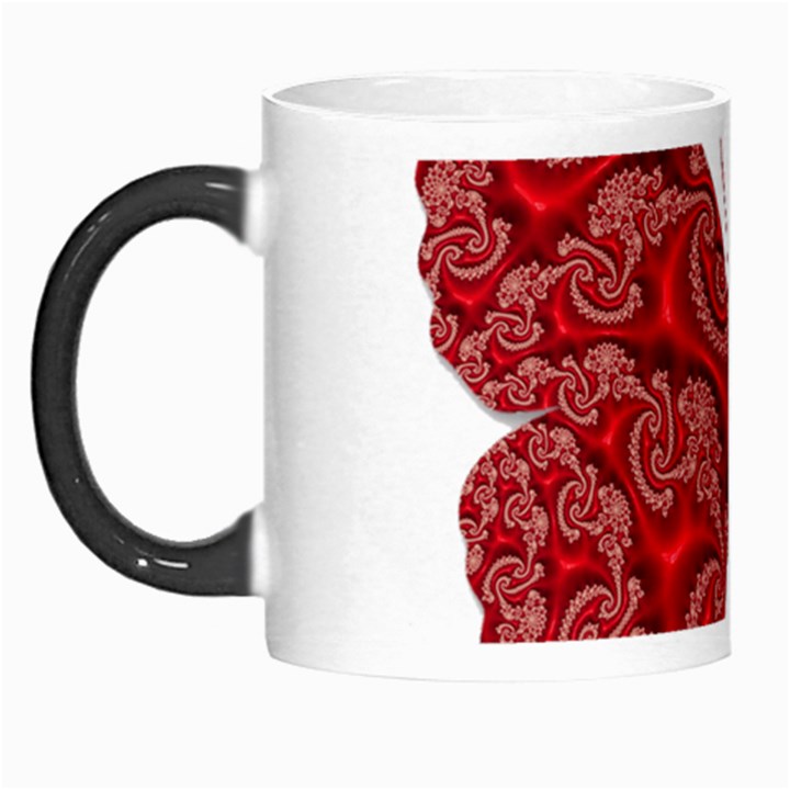 Butterfly Red Fractal Art Nature Morph Mugs