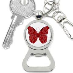 Butterfly Red Fractal Art Nature Bottle Opener Key Chains by Sapixe