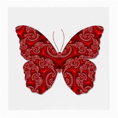 Butterfly Red Fractal Art Nature Medium Glasses Cloth by Sapixe