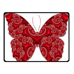 Butterfly Red Fractal Art Nature Fleece Blanket (small) by Sapixe