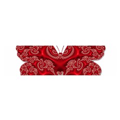 Butterfly Red Fractal Art Nature Satin Scarf (oblong) by Sapixe