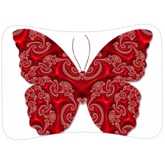 Butterfly Red Fractal Art Nature Velour Seat Head Rest Cushion