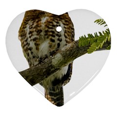 Owl Bird Heart Ornament (two Sides) by Sapixe