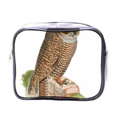 Bird Owl Animal Vintage Isolated Mini Toiletries Bags by Sapixe