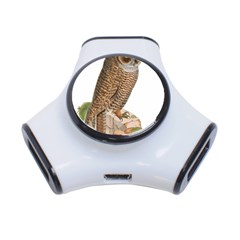 Bird Owl Animal Vintage Isolated 3-port Usb Hub by Sapixe