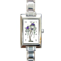 Image Cropped Tree With Flowers Tree Rectangle Italian Charm Watch by Sapixe