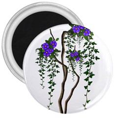 Image Cropped Tree With Flowers Tree 3  Magnets by Sapixe