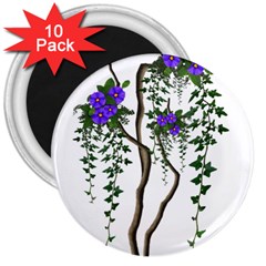 Image Cropped Tree With Flowers Tree 3  Magnets (10 Pack)  by Sapixe