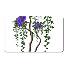 Image Cropped Tree With Flowers Tree Magnet (rectangular) by Sapixe