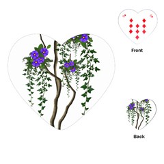 Image Cropped Tree With Flowers Tree Playing Cards (heart) 