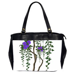 Image Cropped Tree With Flowers Tree Office Handbags (2 Sides)  by Sapixe