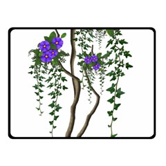 Image Cropped Tree With Flowers Tree Double Sided Fleece Blanket (small)  by Sapixe