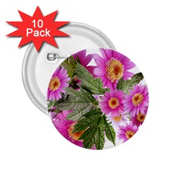 Daisies Flowers Arrangement Summer 2 25  Buttons (10 Pack)  by Sapixe