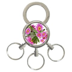 Daisies Flowers Arrangement Summer 3-ring Key Chains by Sapixe