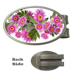 Daisies Flowers Arrangement Summer Money Clips (oval)  by Sapixe