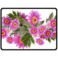 Daisies Flowers Arrangement Summer Fleece Blanket (large)  by Sapixe