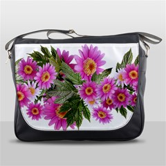 Daisies Flowers Arrangement Summer Messenger Bags by Sapixe