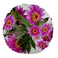 Daisies Flowers Arrangement Summer Large 18  Premium Round Cushions by Sapixe