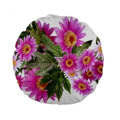 Daisies Flowers Arrangement Summer Standard 15  Premium Flano Round Cushions by Sapixe