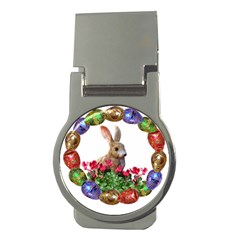 Easter Eggs Rabbit Celebration Money Clips (Round) 