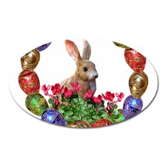 Easter Eggs Rabbit Celebration Oval Magnet by Sapixe