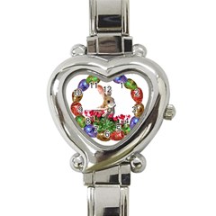 Easter Eggs Rabbit Celebration Heart Italian Charm Watch