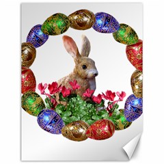 Easter Eggs Rabbit Celebration Canvas 12  x 16  