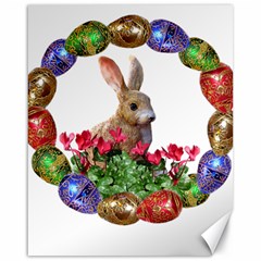 Easter Eggs Rabbit Celebration Canvas 16  x 20  