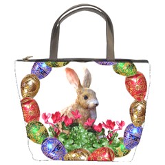 Easter Eggs Rabbit Celebration Bucket Bags by Sapixe