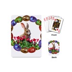 Easter Eggs Rabbit Celebration Playing Cards (Mini)  Back